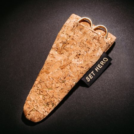 Tasche für kleine Scheren, vorne, Korkstoff natur mit Gold